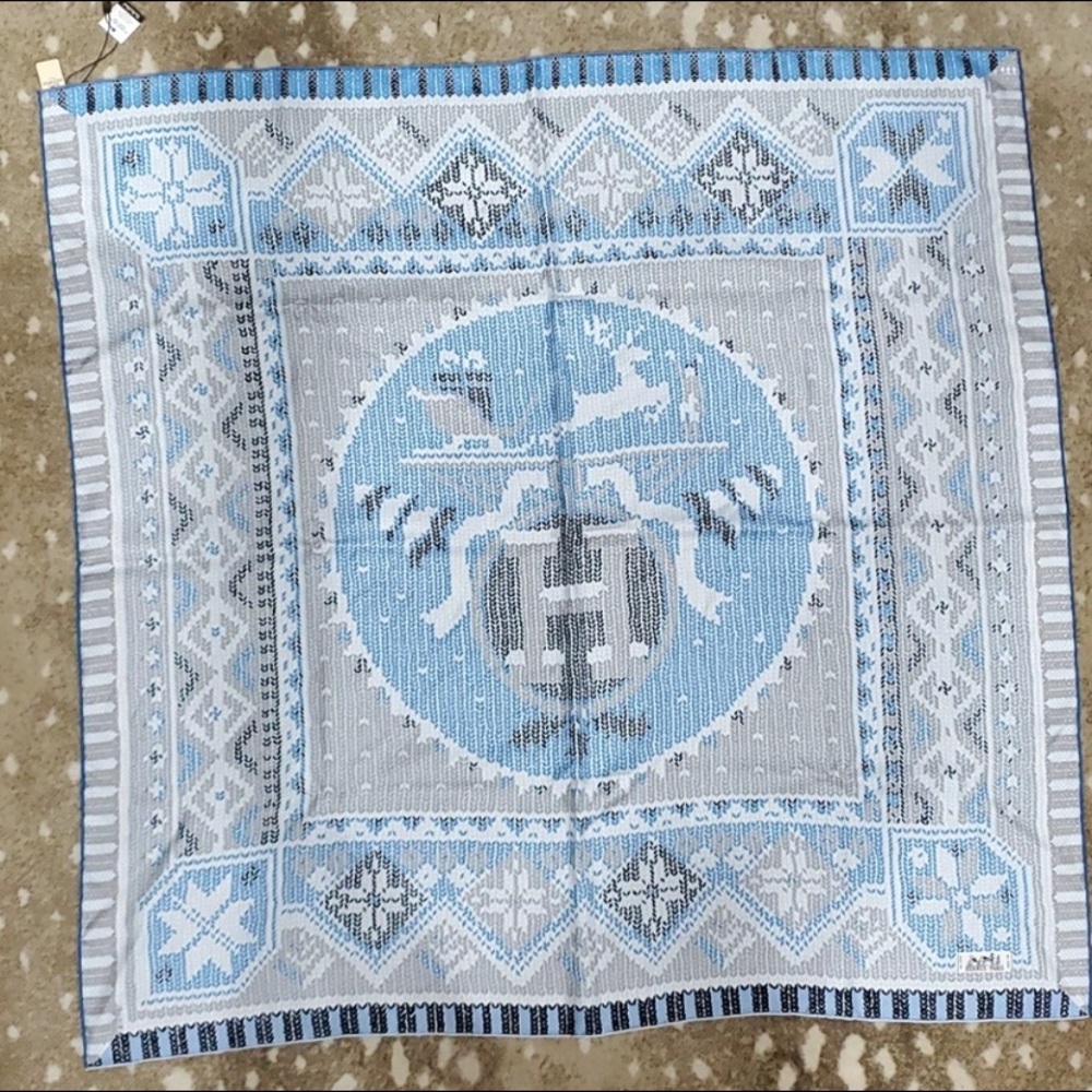 Hermes Au Coin du Feu Silk Scarf